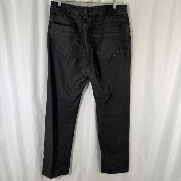 prAna Jeans Men's 32x32 Dark Grey Denim Slim Fit Organic Cotton Blend - Picture 8 of 12